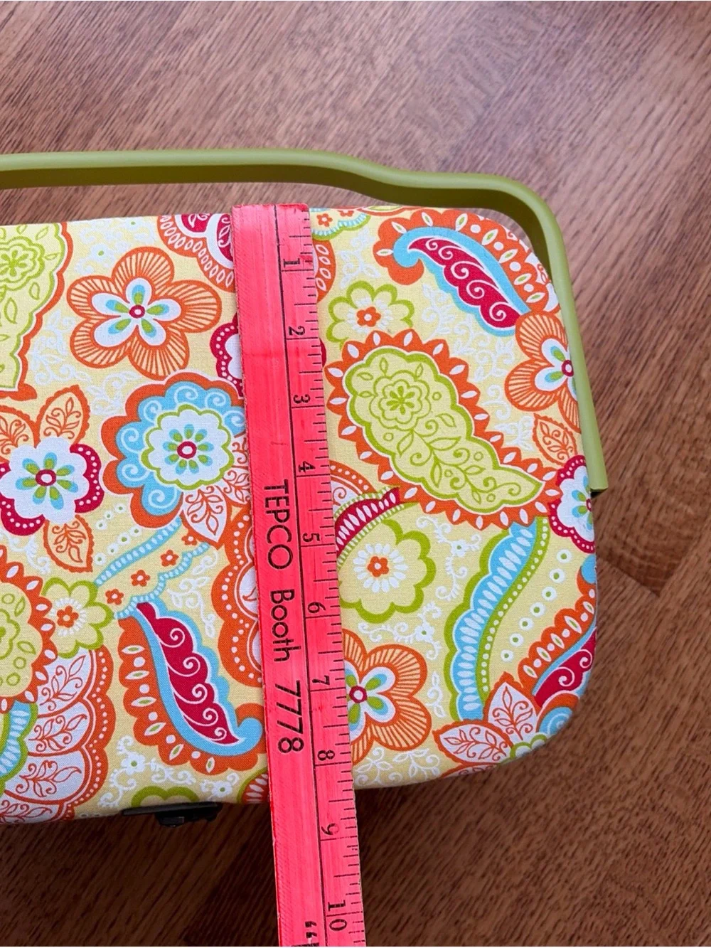Vintage Dritz St. Jane Sewing Basket Box Paisley Print with Tray Retro Y2K Boho